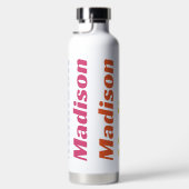 Ihr Name wiederholt sich in Farben Trinkflasche (Rechts)