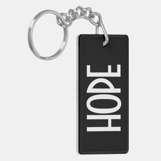 Ihr Name, Wort oder Initialen Fett Back & White Schlüsselanhänger (Vorderseite links)