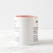 Ihr Name Wörterbuchdefinition Zwei-Tone-Kaffee-Tas Zweifarbige Tasse (Mittel)