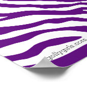Ihr Name Zebra Print Gymnastik Lila Poster (Ecke)