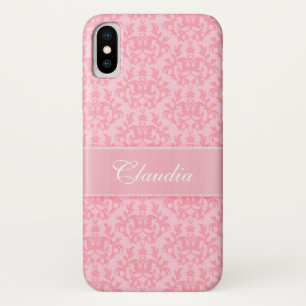 "Ihr Namens" Damast hellrosa iphone Fall Case-Mate iPhone Hülle