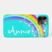 "Ihr Namens" (Regenbogenaqua-iPod-Kasten des Case-Mate iPhone Hülle (Rückseite (Horizontal))