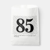 Ihr Namensmuster fett schwarzes Alter 85 Nummer Da Geschenktütchen (Vorderseite)