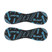 Ihr Namensmuster monogramm blaue schwarze Farbe Baseball (Paneele)