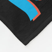 Ihr Namensmuster monogramm blaue schwarze Farbe Fleecedecke (Ecke)