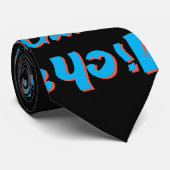 Ihr Namensmuster monogramm blaue schwarze Farbe Krawatte (Gerollt)