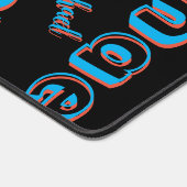 Ihr Namensmuster monogramm blaue schwarze Farbe Schreibtischunterlage (Ecke)