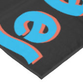 Ihr Namensmuster monogramm blaue schwarze Farbe Tischdecke (Schrägansicht)