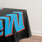 Ihr Namensmuster monogramm blaue schwarze Farbe Tischdecke (Beispiel)
