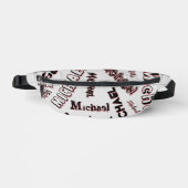 Ihr Namensmuster Monogramm Rose Schatten Bauchtasche (Vorderseite)