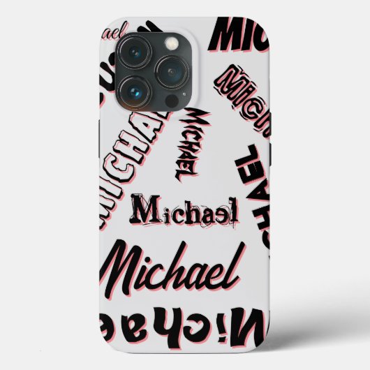 Ihr Namensmuster Monogramm Rose Schatten Case-Mate iPhone Hülle (Rückseite)