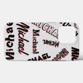 Ihr Namensmuster Monogramm Rose Schatten Case-Mate iPhone Hülle (Rückseite (Horizontal))