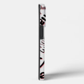 Ihr Namensmuster Monogramm Rose Schatten Case-Mate iPhone Hülle (Rückseite / Rechts)