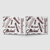 Ihr Namensmuster Monogramm Rose Schatten Gästebuch (Voll)