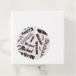 Ihr Namensmuster Monogramm Rose Schatten Geschenkanhänger