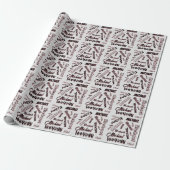 Ihr Namensmuster Monogramm Rose Schatten Geschenkpapier (Ungerollt)