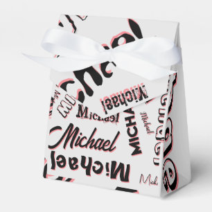 Ihr Namensmuster Monogramm Rose Schatten Geschenkschachtel