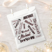 Ihr Namensmuster Monogramm Rose Schatten Geschenktütchen (Ausgeschnitten)