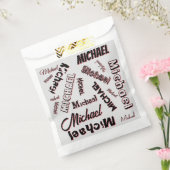 Ihr Namensmuster Monogramm Rose Schatten Geschenktütchen (Versiegelt)