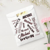 Ihr Namensmuster Monogramm Rose Schatten Geschenktütchen (Versiegelt)