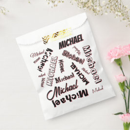 Ihr Namensmuster Monogramm Rose Schatten Geschenktütchen