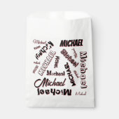 Ihr Namensmuster Monogramm Rose Schatten Geschenktütchen (Vorderseite)