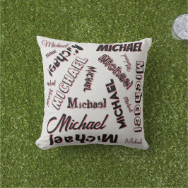 Ihr Namensmuster Monogramm Rose Schatten Kissen