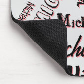 Ihr Namensmuster Monogramm Rose Schatten Mousepad (Ecke)