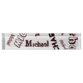 Ihr Namensmuster Monogramm Rose Schatten Namensplakette