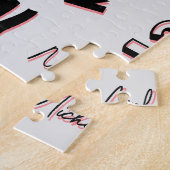 Ihr Namensmuster Monogramm Rose Schatten Puzzle (Seite)