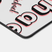 Ihr Namensmuster Monogramm Rose Schatten Schreibtischunterlage (Ecke)