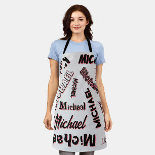 Ihr Namensmuster Monogramm Rose Schatten Schürze