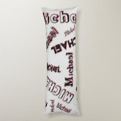 Ihr Namensmuster Monogramm Rose Schatten Seitenschläferkissen (Rückseite (Vertikal))