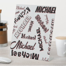 Ihr Namensmuster Monogramm Rose Schatten