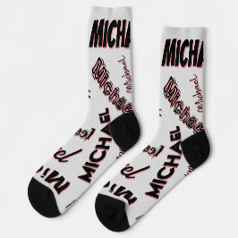 Ihr Namensmuster Monogramm Rose Schatten Socken
