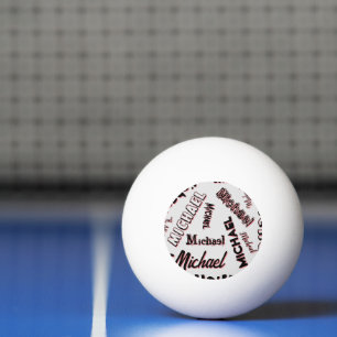 Ihr Namensmuster Monogramm Rose Schatten Tischtennisball