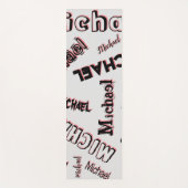 Ihr Namensmuster Monogramm Rose Schatten Yogamatte (Vorderseite)