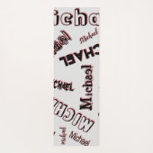 Ihr Namensmuster Monogramm Rose Schatten Yogamatte (Rückseite)