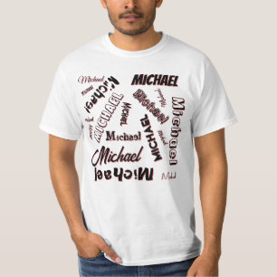 Ihr Namensmuster Monogramm Rosenfarbe Schatten T-Shirt