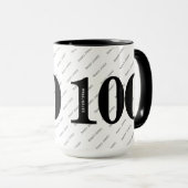 Ihr Namensmuster - Schwarz & Weiß - Fett 100 Tasse (VorderseiteRechts)