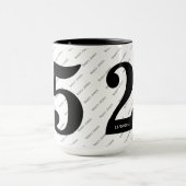 Ihr Namensmuster - Schwarz & Weiß - Fett 25 Tasse (Zentrum)