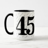 Ihr Namensmuster - Schwarz & Weiß - Fett 45 Tasse (Links)