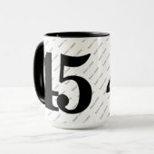 Ihr Namensmuster - Schwarz & Weiß - Fett 45 Tasse (Vorderseite Links)
