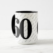 Ihr Namensmuster - Schwarz & Weiß - Fett 60 Tasse (Vorderseite Links)