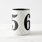 Ihr Namensmuster - Schwarz & Weiß - Fett 65 Tasse (Zentrum)