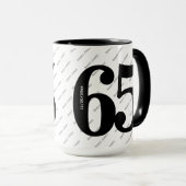 Ihr Namensmuster - Schwarz & Weiß - Fett 65 Tasse (VorderseiteRechts)