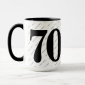 Ihr Namensmuster - Schwarz & Weiß - Fett 70 Tasse (Links)