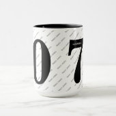 Ihr Namensmuster - Schwarz & Weiß - Fett 70 Tasse (Zentrum)
