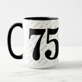Ihr Namensmuster - Schwarz & Weiß - Fett 75 Tasse (Links)