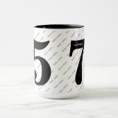 Ihr Namensmuster - Schwarz & Weiß - Fett 75 Tasse (Zentrum)